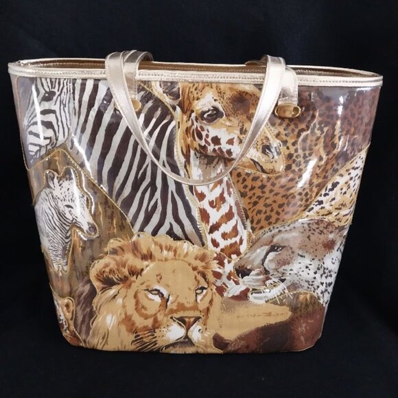 Vintage Jungle Print Tote - Picture 4 of 4
